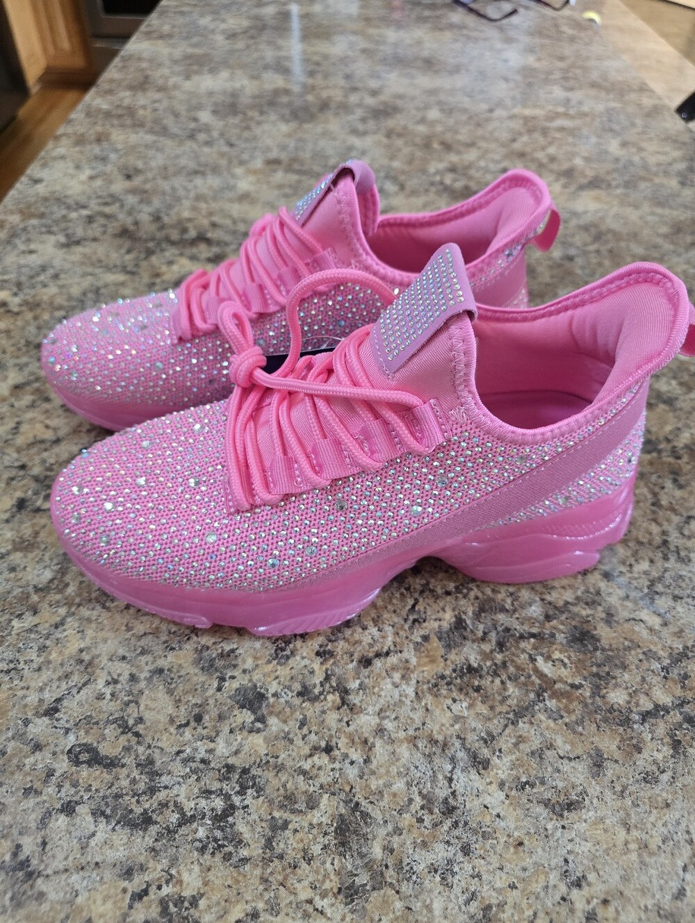Sparkle Pink Athletic Sneakers